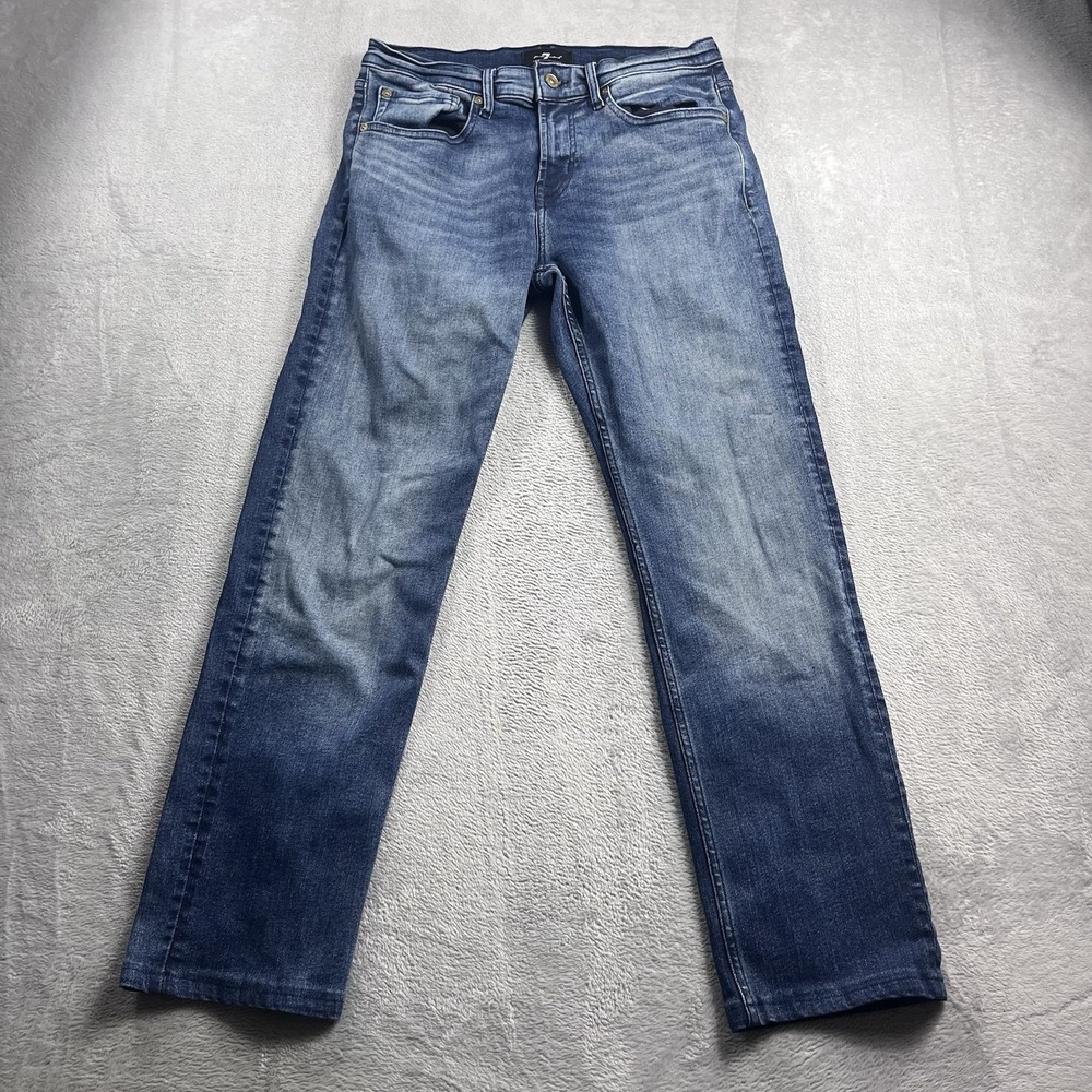 7 For All Mankind Slimmy Jeans Men's 31x28 Blue Denim Luxe Performance